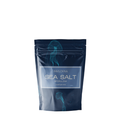 Скраб для тела "Морская соль и Спирулина" PAVLOVNAxSMELO