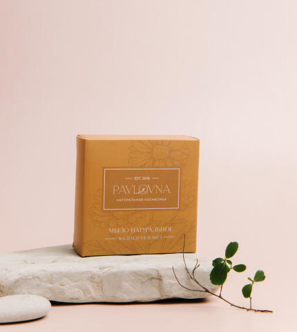 Мыло натуральное "Календула и мед", 100 г