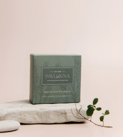 Мыло натуральное Чабрец и шалфей,100 г Мыло натуральное Чабрец и шалфей,100 г